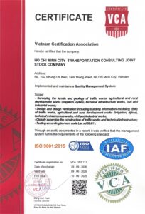 ISO 9001:2015 certificate No. VCA.1763.1T1 issued by VCA Certification, exchanged on 29 September 2026
