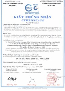Giấy chứng nhận ISO 9001:2008 — số HT 841/2.13.34